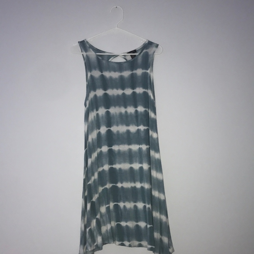 Blue and white tie dye dress